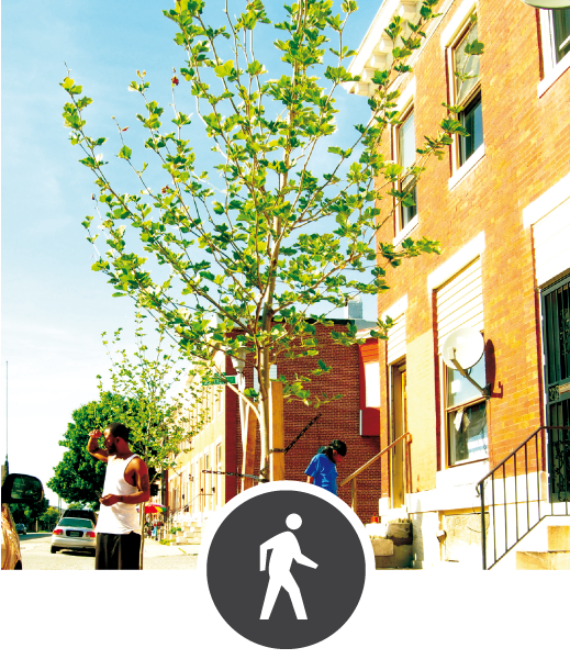 North Avenue Rising included streetscape improvements in locations that maximized benefits around new development, neighborhood commercial areas, enhanced bus stops, and locations with high pedestrian crash rates. Streetscaping investments included highly-visible crosswalks, ADA-compliant curb ramps, pedestrian-scaled lighting, accessible pedestrian signals, full traffic signal reconstruction, and new street trees and other plantings.